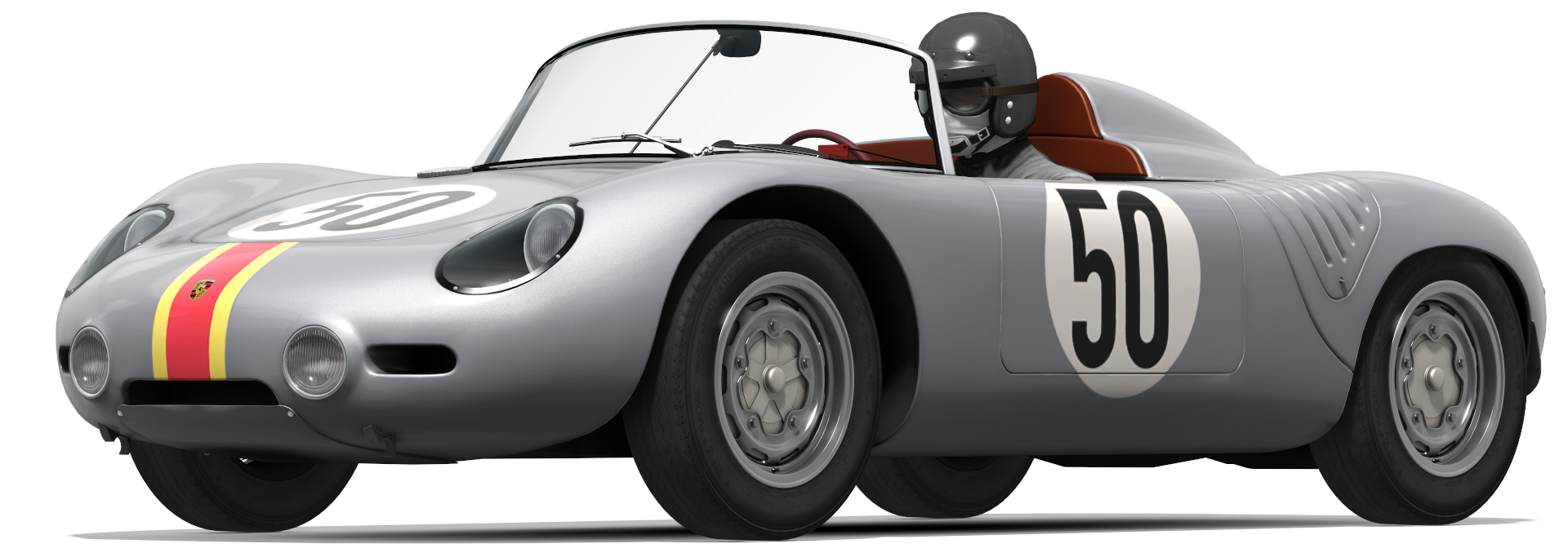 Photo Ancienne Porsche 718 T - Course Automobile, époque 1900s