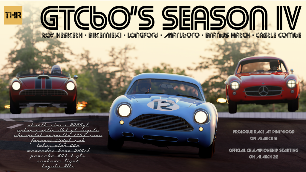 THRs GTC 60s Season IV – Starting this weekend with a Prologue Race at ...